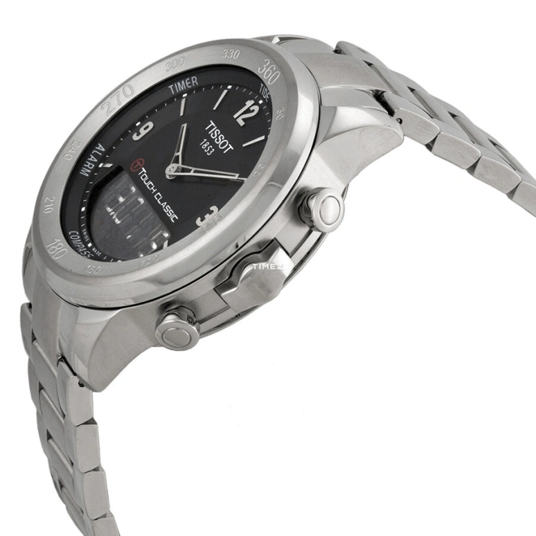 Tissot,Touch 42mm,42mm,Stainless Steel,Black,Quartz,Chronograph,Perpetual Calendar,Month,Date,Sapphire,Crystal Glass,Round,T083,T083.420.11.057.00