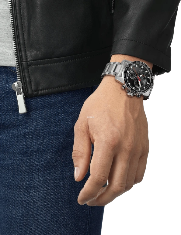 Tissot,T-Sport 45.50mm,45.50mm,Stainless Steel,Black,Quartz,Chronograph,Day,T1256171105100