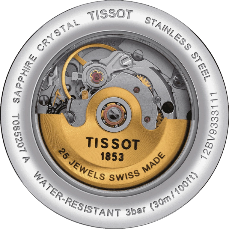 Tissot,Carson 29.50mm,29.50mm,Stainless Steel,Black,Automatic,Date,38hours,T085,T085.207.11.051.00
