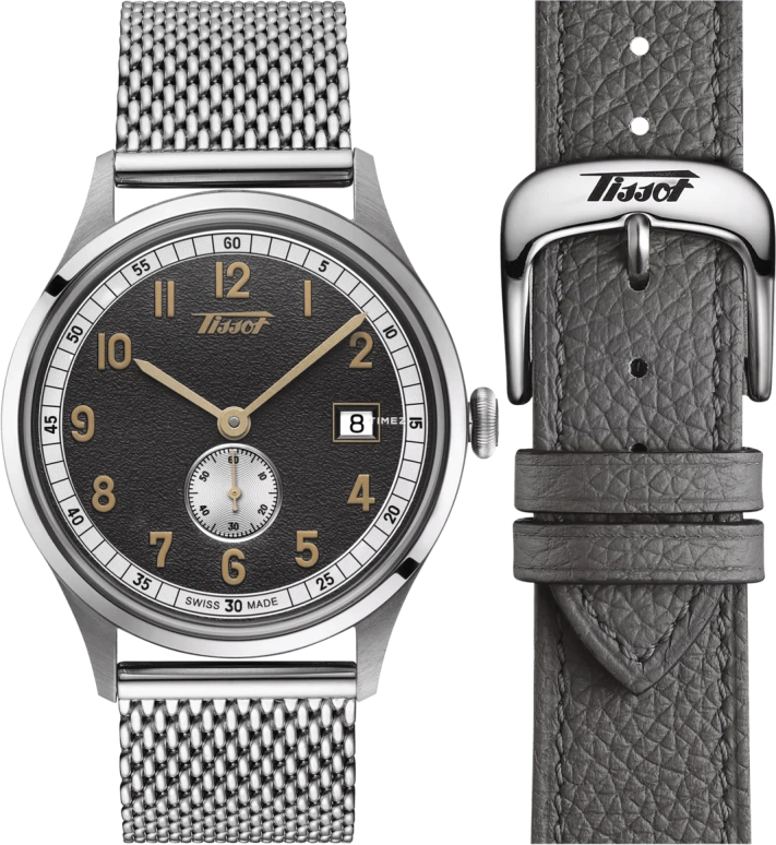 Tissot,Heritage 39mm,39mm,Stainless Steel,Black,Automatic,Day,Sapphire,Crystal Glass,T142,T142.428.11.082.00