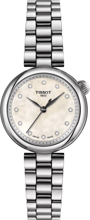 Tissot,Bellissima 28mm,28mm,Stainless Steel,White,Quartz,Sapphire,Glass,Round,T152,T152.010.11.116.00