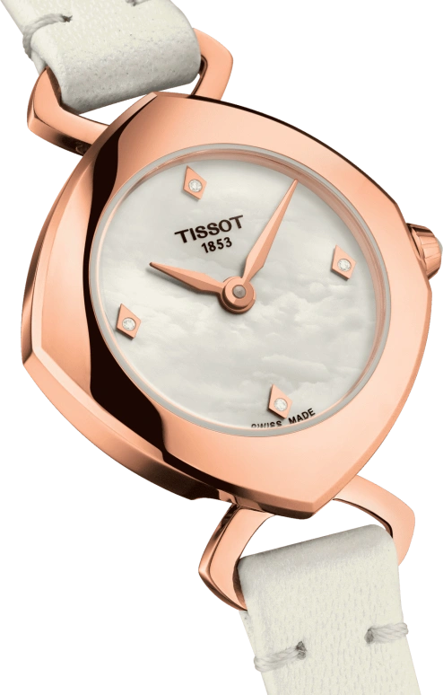 Tissot,T-Gold 22.58mm,22.58mm,Stainless Steel,White,Quartz,26280hours,Sapphire,Crystal Glass,T113,T113.109.36.116.00