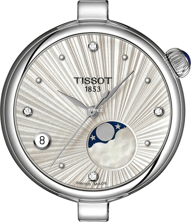 Tissot,Bellissima 29.60mm,29.60mm,Stainless Steel,Silver,Quartz,Moonphase,Day,T152,T152.223.11.036.00