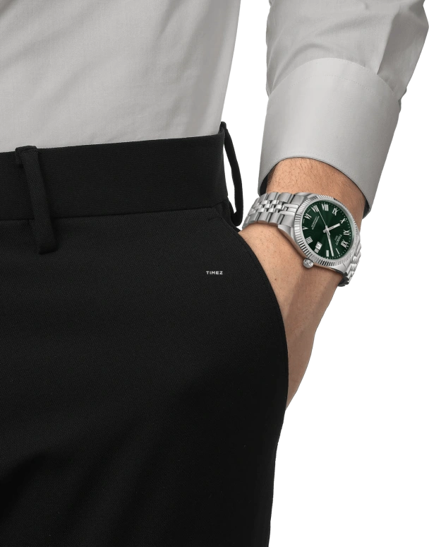 Tissot,Ballade 39mm,39mm,Stainless Steel,Dark Green,Automatic,Day,Sapphire,Crystal Glass,T156,T156.408.11.093.00