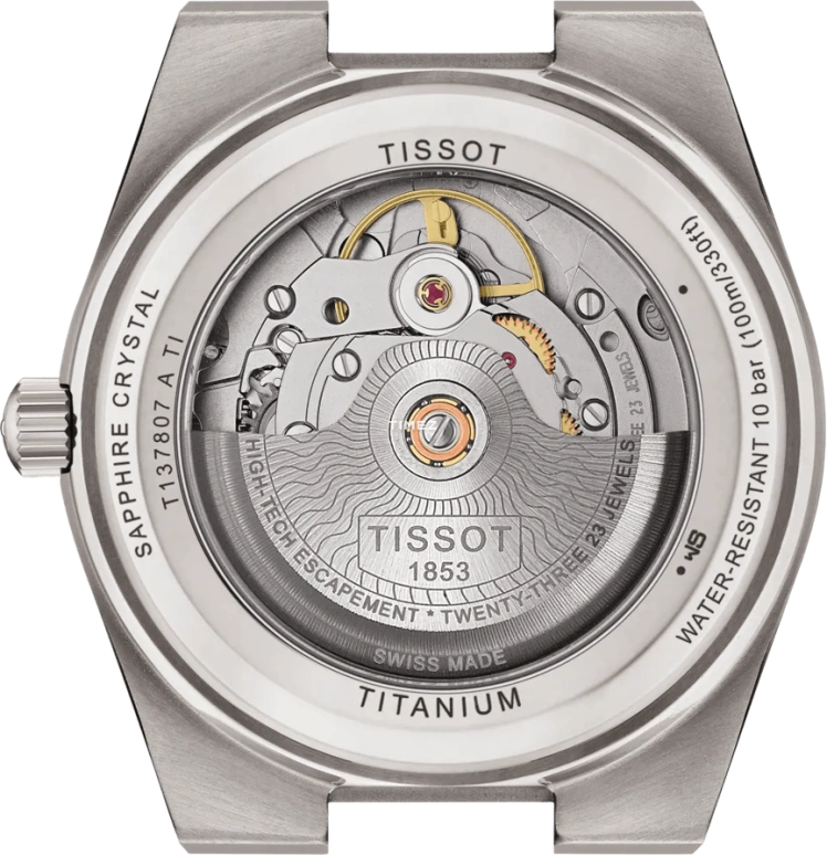 Tissot,PRX 37.50x38mm,37.50x38mm,Titanium,Grey,Automatic,Day,Sapphire,Crystal Glass,T137,T137.807.44.061.00