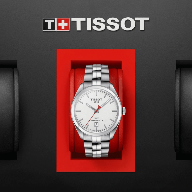 Tissot,PR 100 39mm,39mm,Stainless Steel,White,Automatic,Day,80hours,T101,T101.407.11.011.00