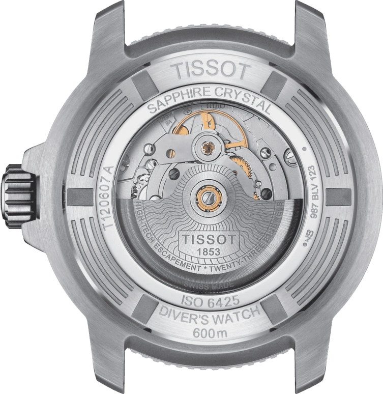 Tissot,Seastar 46mm,46mm,Ceramic,Stainless Steel,Black,Automatic,Day,80hours,T120,T120.607.17.441.00