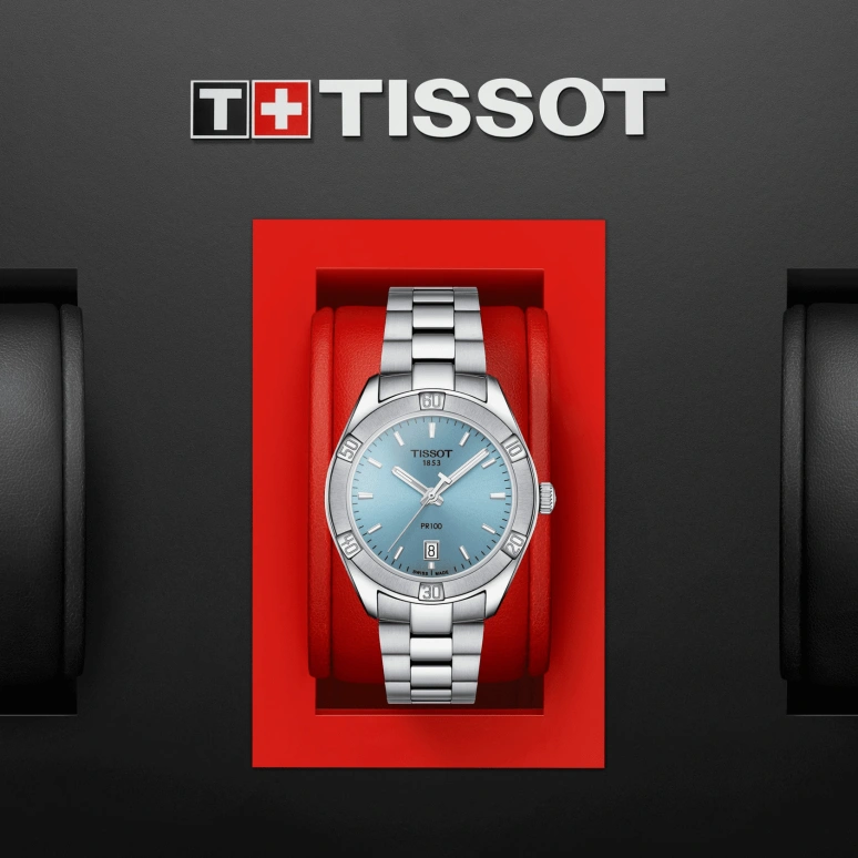 Tissot,PR 100 36mm,36mm,Stainless Steel,Blue,Quartz,Date,26280hours,T101,T101.910.11.351.00