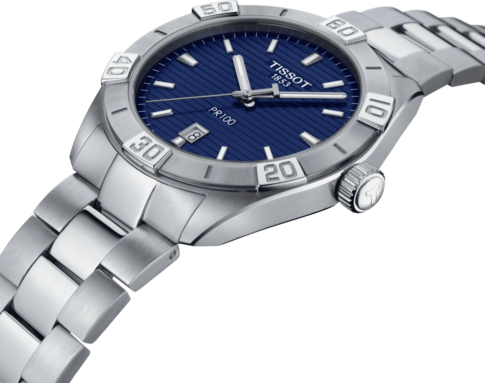 Tissot,PR 100 42mm,42mm,Stainless Steel,Blue,Quartz,Date,Sapphire,T101,T101.610.11.041.00