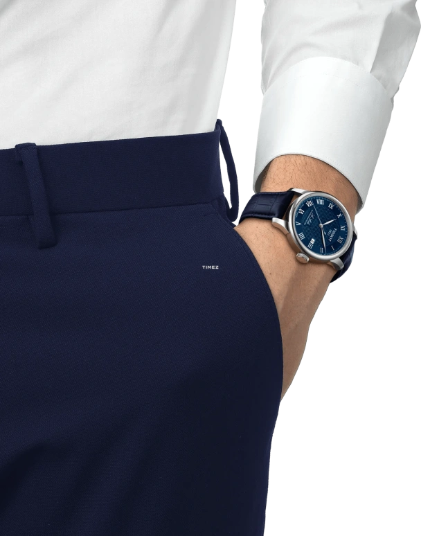 Tissot,Le Locle 39.30mm,39.30mm,Stainless Steel,Blue,Automatic,Day,Sapphire,Crystal Glass,T006,T006.407.16.043.00