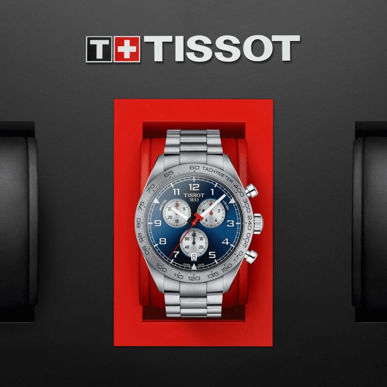 Tissot,PRS 516 45mm,45mm,Stainless Steel,Blue,Quartz,Chronograph,Day,T131,T131.617.11.042.00
