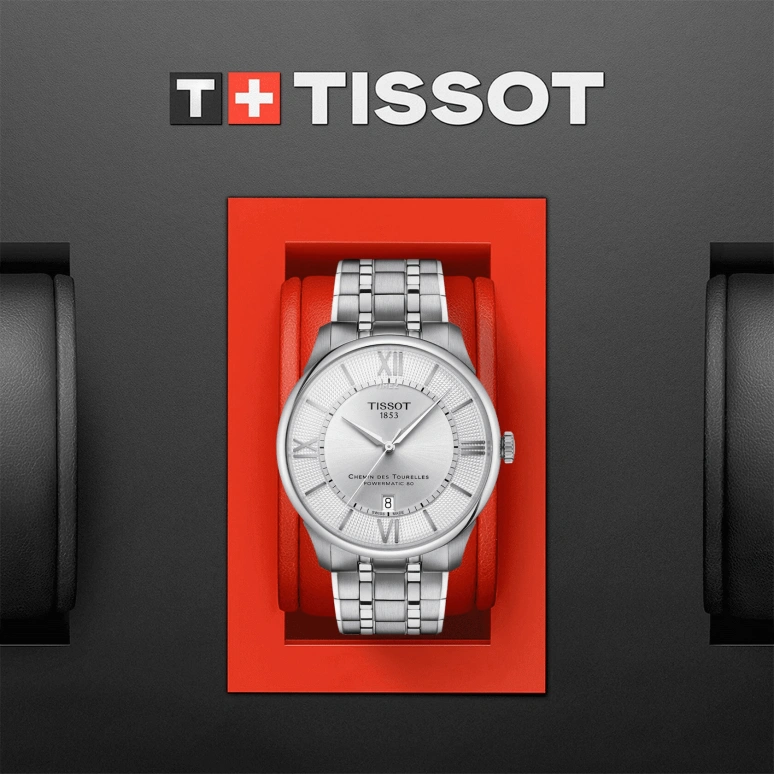 Tissot,Chemin Des Tourelles 42mm,42mm,Stainless Steel,Silver,Automatic,Day,In-house Caliber,T139,T139.407.11.038.00