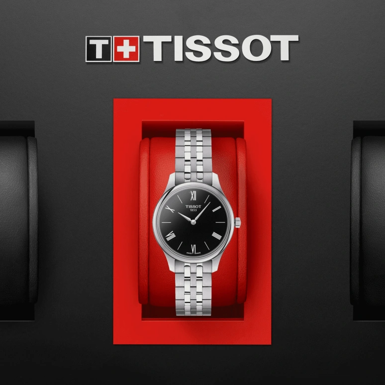Tissot,Tradition 31mm,31mm,Stainless Steel,Black,Quartz,26280hours,Sapphire,T063,T063.209.11.058.00