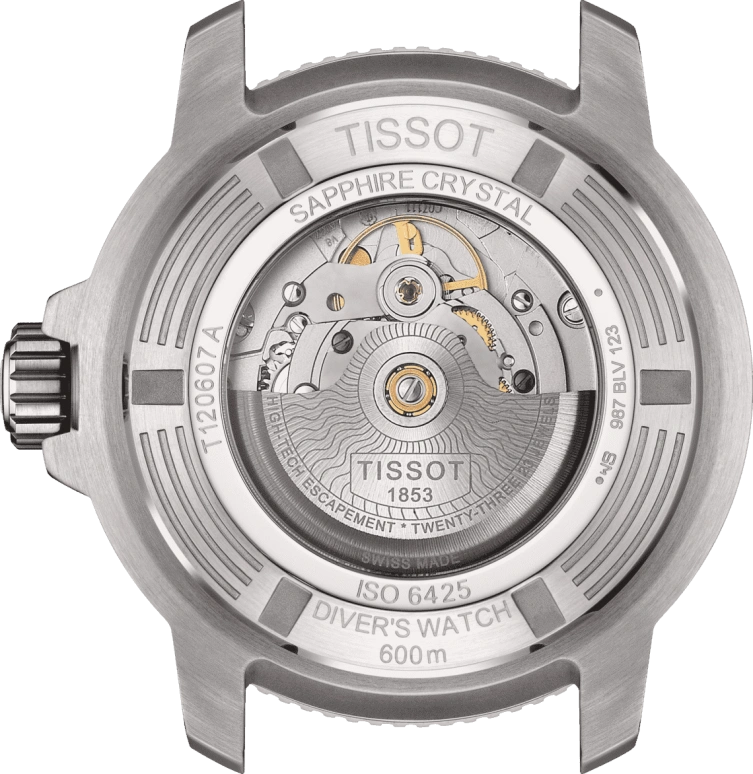 Tissot,Seastar 46mm,46mm,Ceramic,Stainless Steel,Black,Automatic,Day,80hours,T120,T120.607.17.441.01