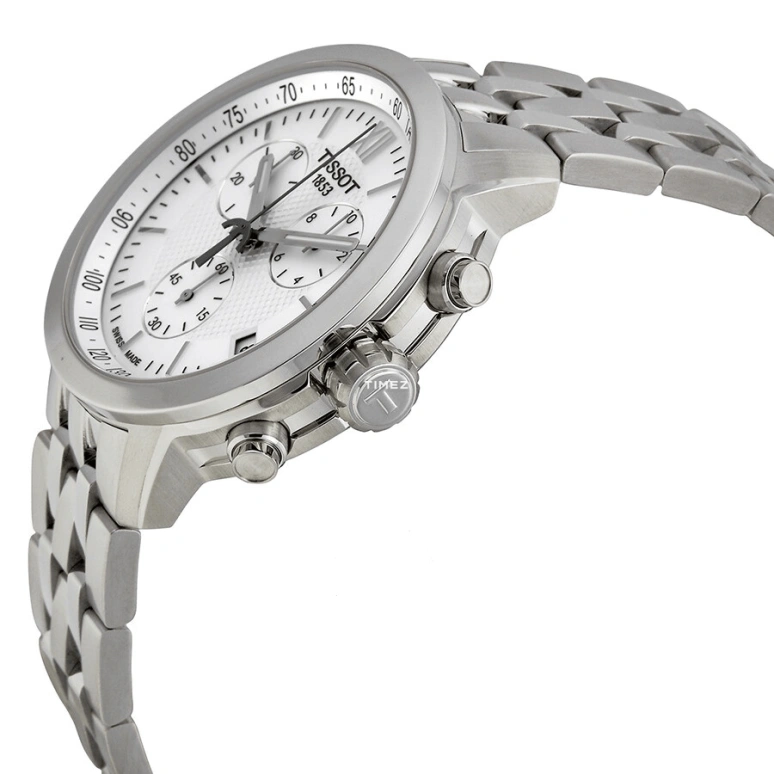 Tissot,PRC 200 41mm,41mm,Stainless Steel,White,Quartz,Chronograph,Day,T055,T055.417.11.018.00