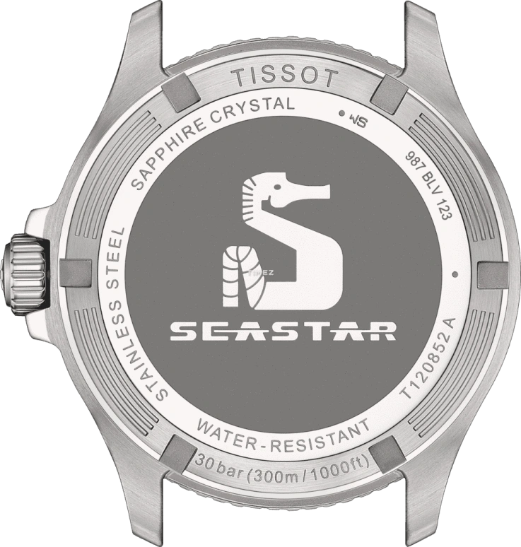 Tissot,Seastar 40mm,40mm,Stainless Steel,Black,Quartz,Day,Dule Time,T120,T120.852.11.051.00