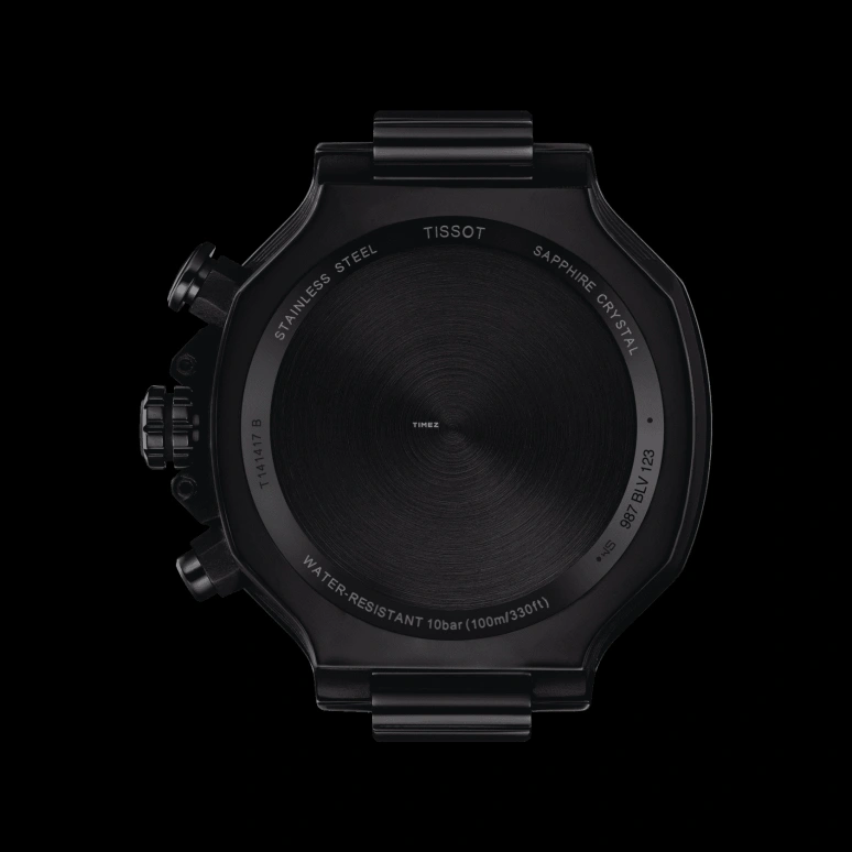 Tissot,T-Race 45mm,45mm,Stainless Steel,Black,Quartz,Chronograph,Day,T141,T141.417.37.061.00