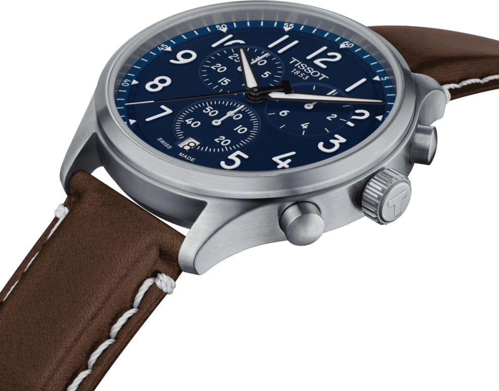Tissot,XL 45mm,45mm,Stainless Steel,Blue,Quartz,Chronograph,Date,Rattrapante,T116,T116.617.16.042.00