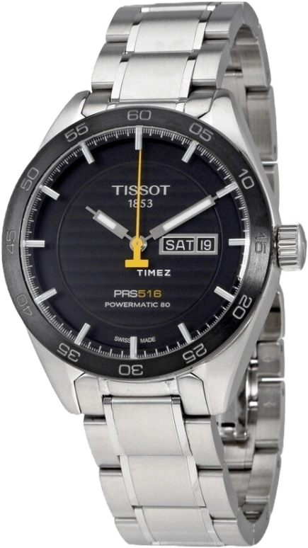 Tissot,PRS 516 42mm,42mm,Stainless Steel,Black,Automatic,Date,Day,T100,T100.430.11.051.00
