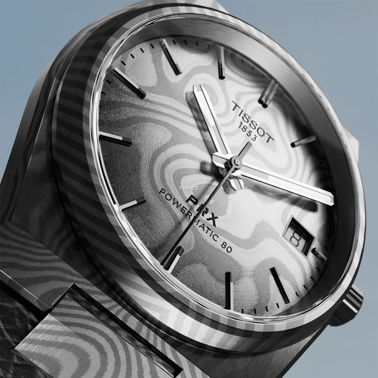 Tissot,PRX 37.50x38mm,37.50x38mm,Damascus steel,Grey,Automatic,Day,Sapphire,Crystal Glass,T137,T137.807.96.081.00