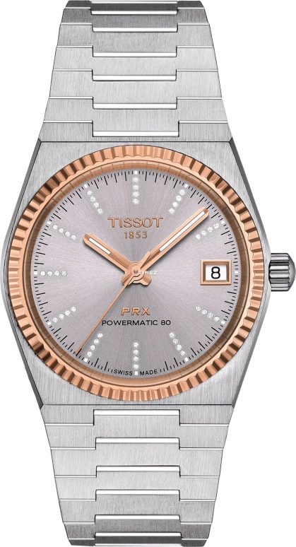 Tissot,PRX 35mm,35mm,Stainless Steel,Grey,Automatic,Day,Sapphire,T931,T931.207.41.336.00