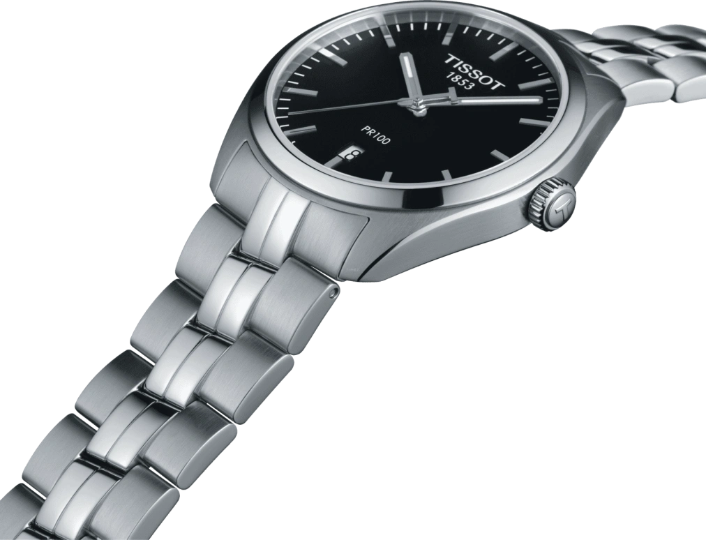 Tissot,PR 100 39mm,39mm,Stainless Steel,Black,Quartz,Day,26280hours,T101,T101.410.11.051.00