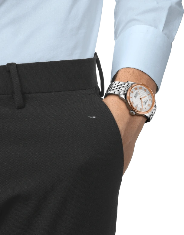 Tissot,Le Locle 39.30mm,39.30mm,Stainless Steel,Rose Gold,Silver,Automatic,Day,80hours,T932,T932.408.41.033.00