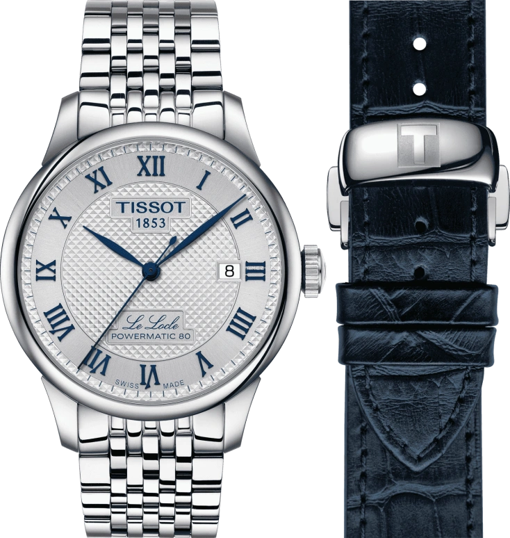 Tissot,Le Locle 39.30mm,39.30mm,Stainless Steel,Silver,Automatic,Day,Round,T006,T006.407.11.033.03
