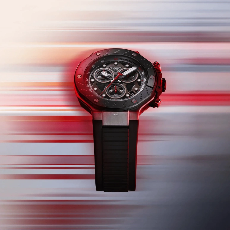 Tissot,T-Race 45mm,45mm,Stainless Steel,Black,Quartz,Chronograph,Day,T141,T141.417.27.081.00