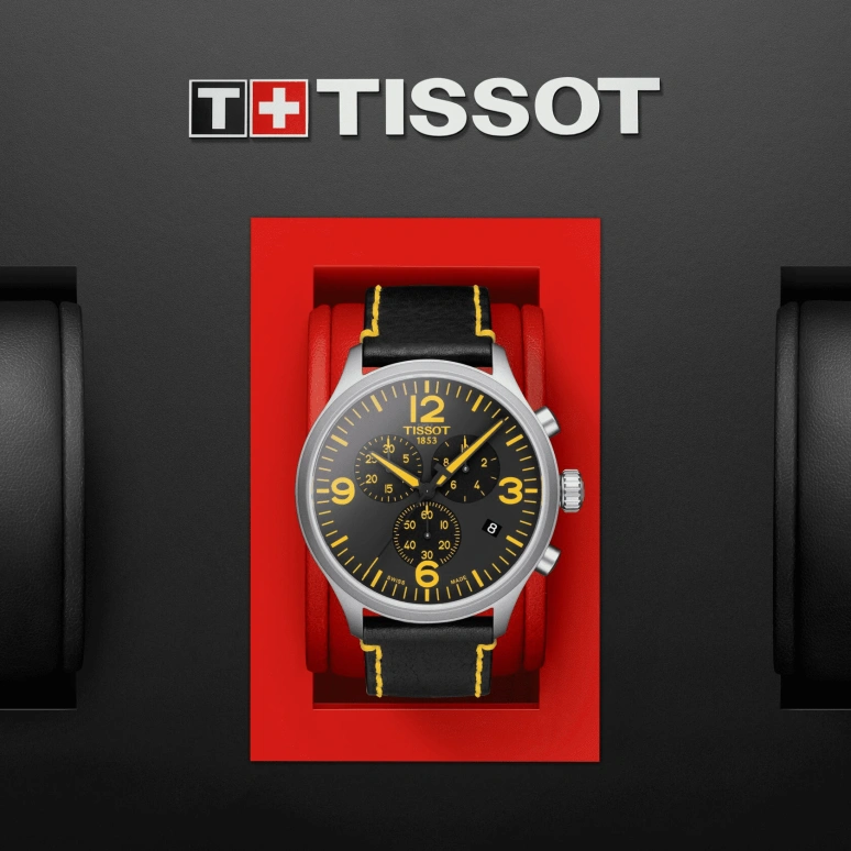 Tissot,XL 45mm,45mm,Black,Quartz,Chronograph,Date,Rattrapante,T116,T116.617.16.057.01