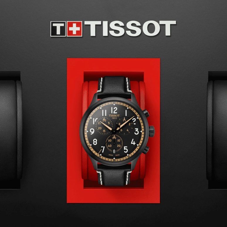 Tissot,XL 45mm,45mm,Stainless Steel,Black,Quartz,Chronograph,Date,Rattrapante,T116,T116.617.36.052.02