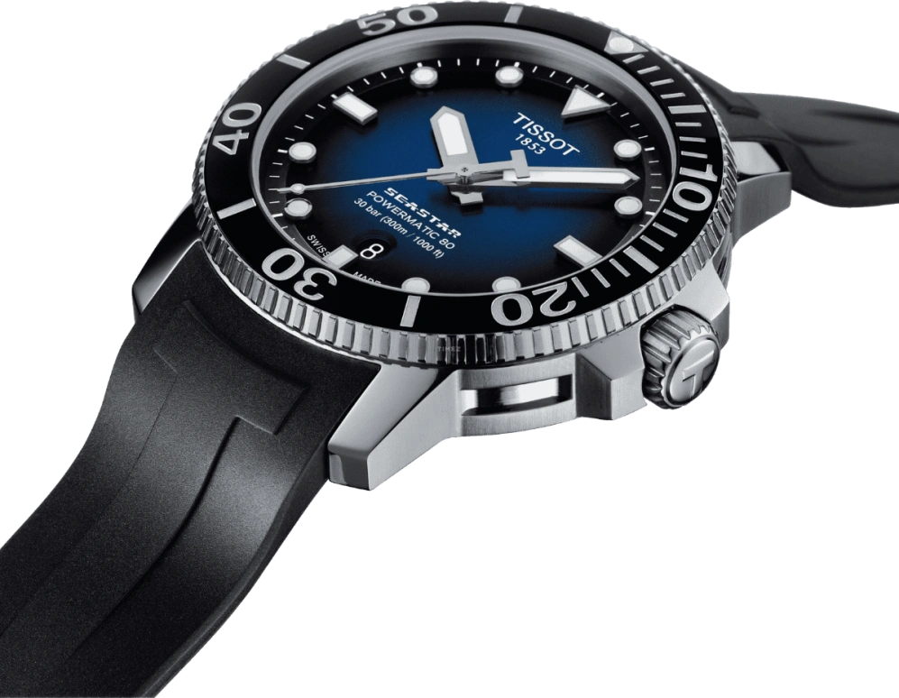 Tissot,Seastar 43mm,43mm,Stainless Steel,Blue,Automatic,Day,80hours,T120,T120.407.17.041.00