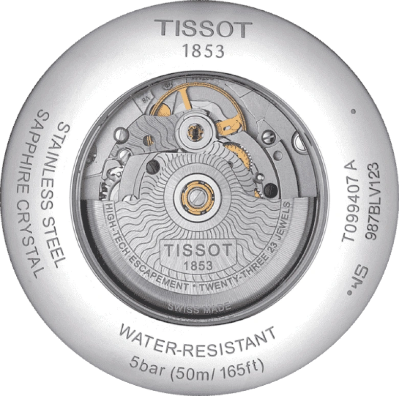 Tissot,Chemin Des Tourelles 42mm,42mm,Stainless Steel,Blue,Automatic,Day,80hours,T099,T099.407.16.048.00