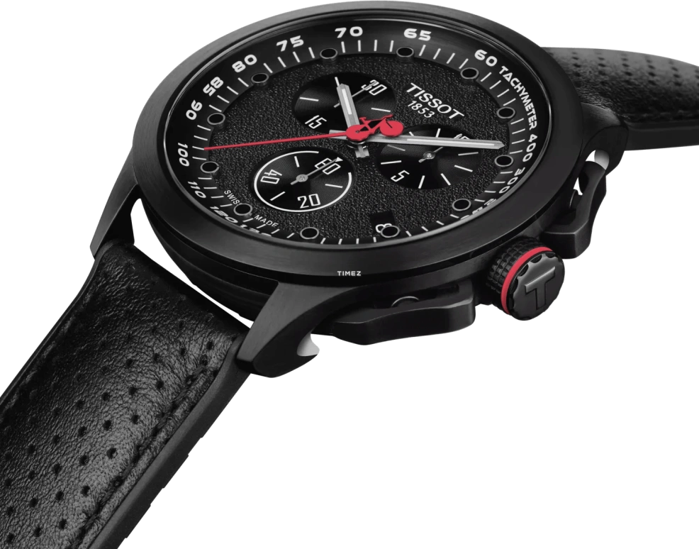 Tissot,T-Race 45mm,45mm,Stainless Steel,Carbon,Black,Quartz,Chronograph,Day,T135,T135.417.37.051.01