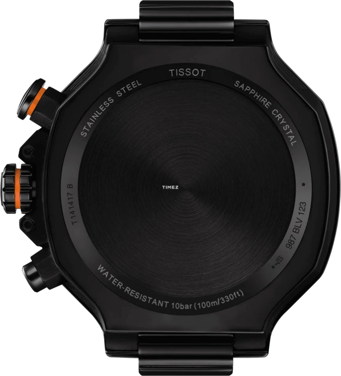 Tissot,T-Race 45mm,45mm,Stainless Steel,Black,Quartz,Chronograph,Day,T141,T141.417.37.051.02