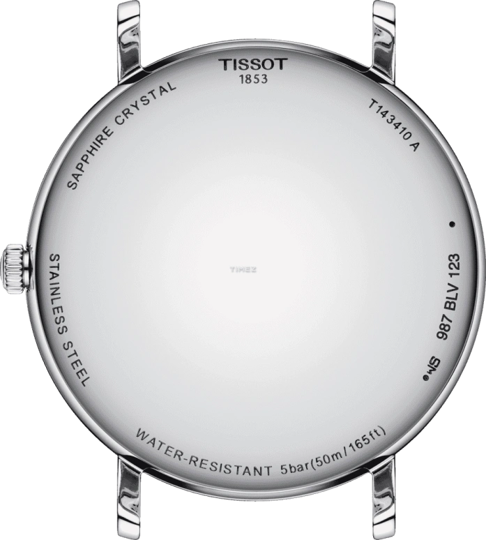 Tissot,Everytime 40mm,40mm,Stainless Steel,Blue,Quartz,26280hours,Sapphire,Crystal Glass,T143,T143.410.11.041.00
