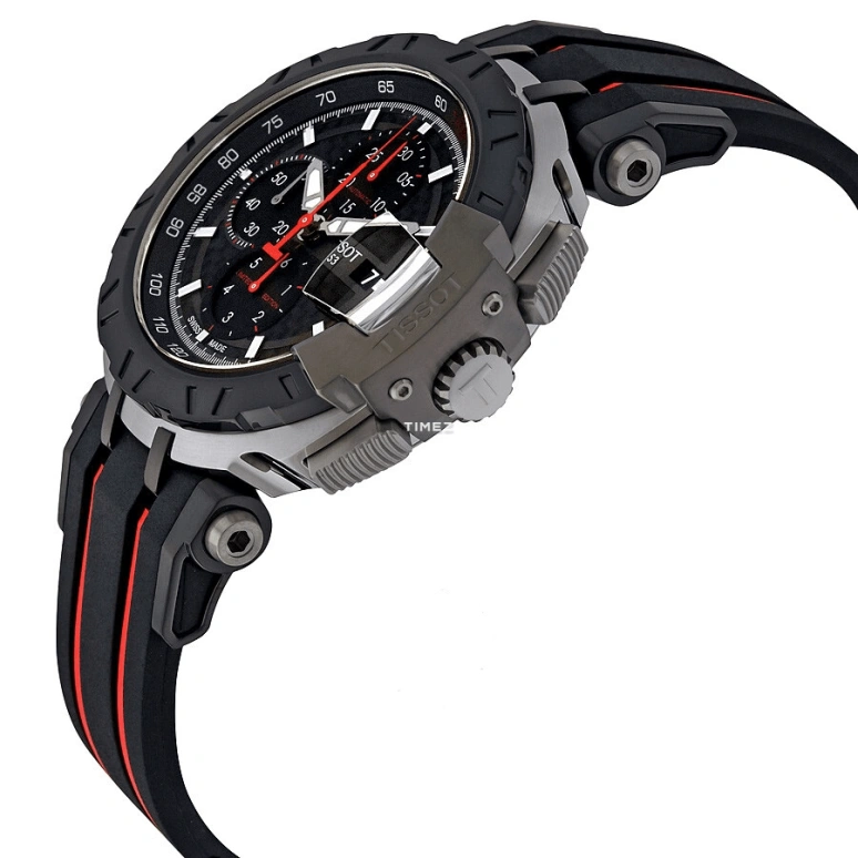 Tissot,T-Race 45mm,45mm,Stainless Steel,Black,Automatic,Chronograph,Day,T092,T092.427.27.201.00