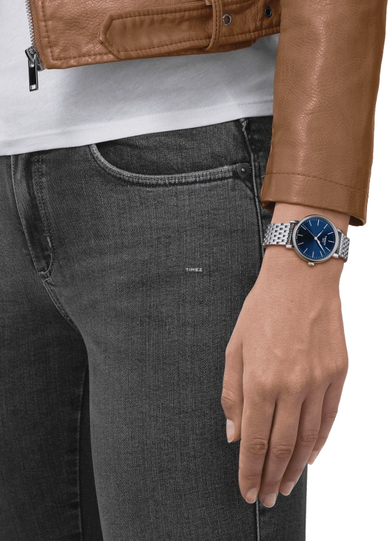 Tissot,Everytime 34mm,34mm,Stainless Steel,Blue,Quartz,26280hours,Sapphire,Crystal Glass,T143,T143.210.11.041.00