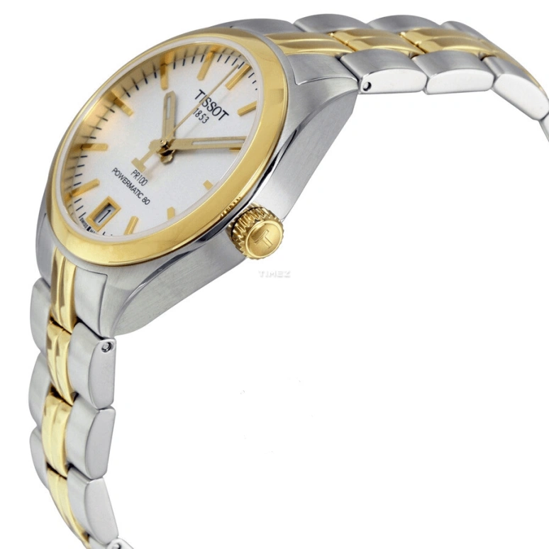 Tissot,PR 100 33mm,33mm,Stainless Steel,Silver,Automatic,Day,80hours,T101,T101.207.22.031.00