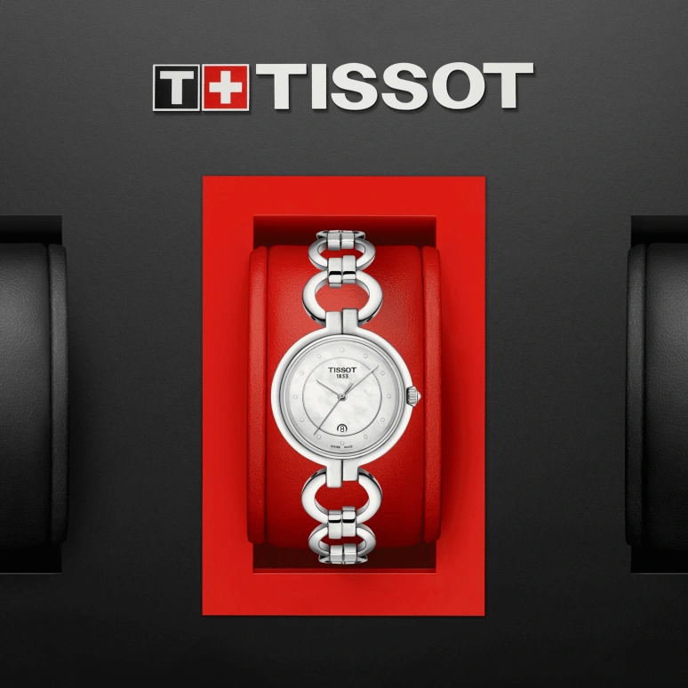 Tissot,T-Lady 30mm,30mm,Stainless Steel,White,Quartz,Date,26280hours,T094,T094.210.11.116.00