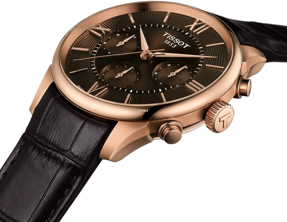 Tissot,Chemin Des Tourelles 42mm,42mm,Stainless Steel,Brown,Automatic,Chronograph,Day,T139,T139.462.36.298.00
