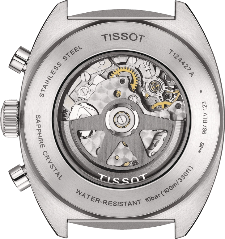 Tissot,Heritage 43mm,43mm,Stainless Steel,Black,Automatic,Chronograph,Date,T124,T124.427.16.051.00
