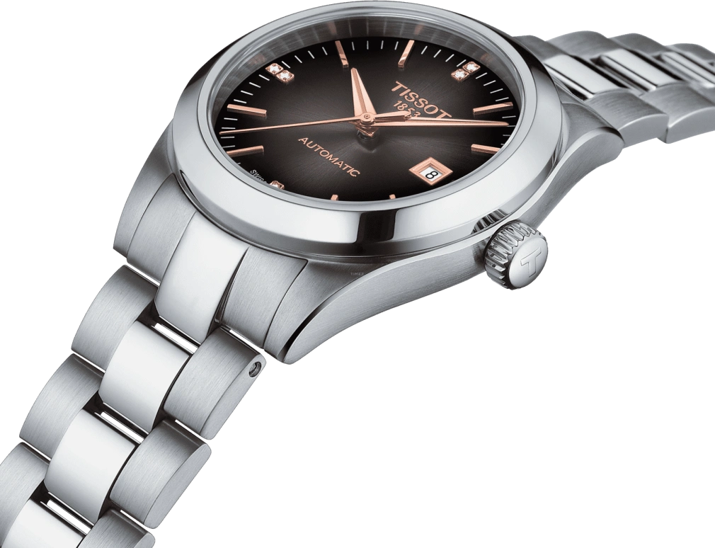 Tissot,T-Lady 29.30mm,29.30mm,Stainless Steel,Grey,Automatic,Date,48hours,T132,T132.007.11.066.01