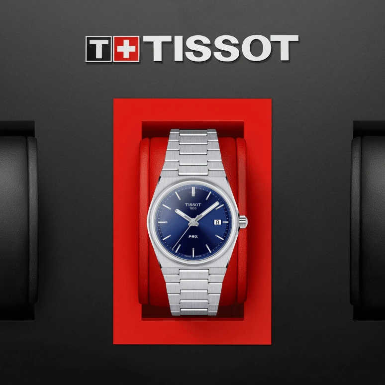 Tissot,PRX 35mm,35mm,Stainless Steel,Blue,Quartz,Date,Sapphire,T137,T137.210.11.041.00