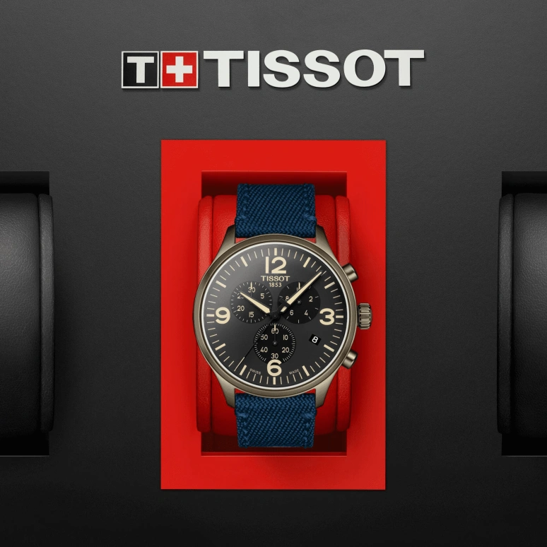Tissot,XL 45mm,45mm,Stainless Steel,Black,Quartz,Chronograph,Day,T116,T116.617.37.057.01