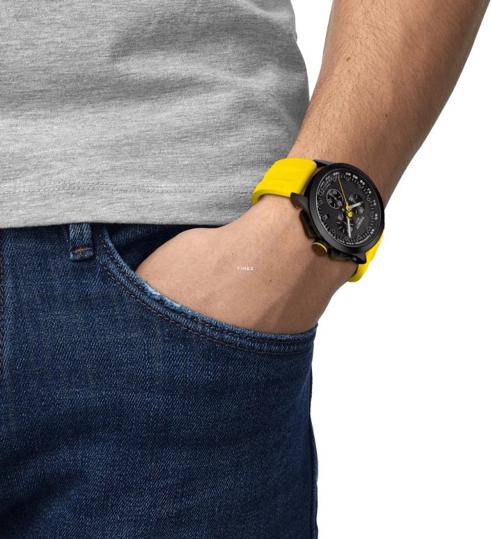 Tissot,T-Race 45mm,45mm,Stainless Steel,Carbon,Black,Quartz,Chronograph,Day,T135,T135.417.37.051.05