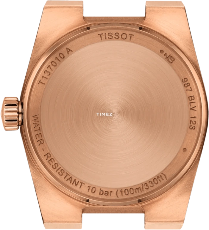 Tissot,PRX 25mm,25mm,Stainless Steel,Rose Gold,Quartz,Sapphire,Glass,Tonneau,T137,T137.010.33.506.00