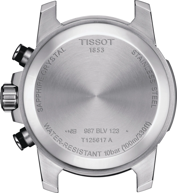 Tissot,Supersport 45.50mm,45.50mm,Aluminium,Stainless Steel,Black,Quartz,Chronograph,Date,Rattrapante,T125,T125.617.16.051.01
