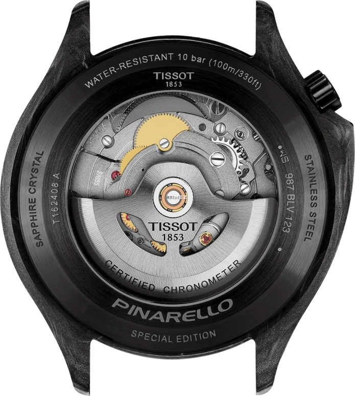 Tissot,Pinarello 40mm,40mm,Forged Carbon,Stainless Steel,Grey,Automatic,Day,Anti-magnetic,T162,T162.408.97.061.00