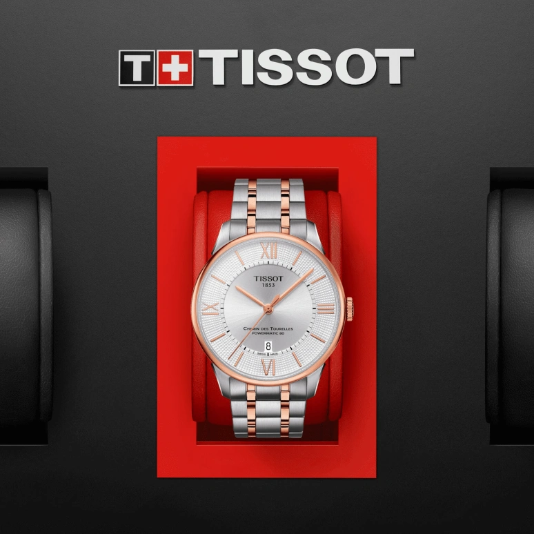 Tissot,Chemin Des Tourelles 42mm,42mm,Stainless Steel,Silver,Automatic,Day,80hours,T099,T099.407.22.038.02